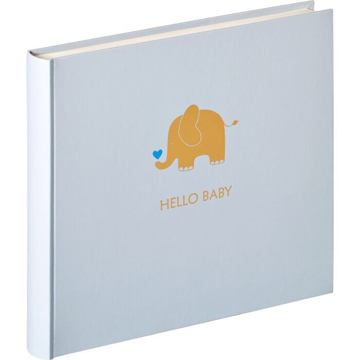 Babyalbum Babydier blauw 28x25 cm