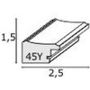 Houten lijst s45yf 30x30 cm wit