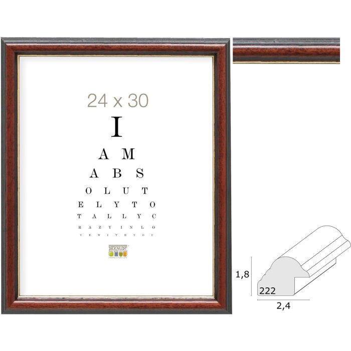 s222h3 Klassieke houten lijst 10x15 cm tot 50x70 cm