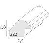 s222h3 Klassieke houten lijst 10x15 cm tot 50x70 cm