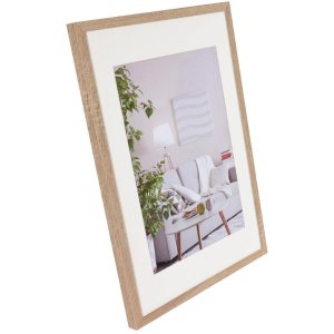Henzo Fotolijst Modern 40x60 cm middenbruin met passepartout 30x45 cm