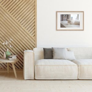 Henzo Fotolijst Modern 40x60 cm middenbruin met passepartout 30x45 cm