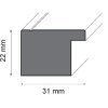 Fotolijst Newton 10x15 cm staal