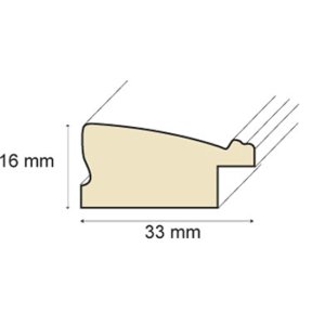 Houten lijst Hades 10x15 cm zilver