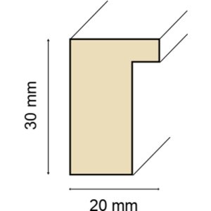 Ceanothe Houten lijst Smart 18x24 cm wit