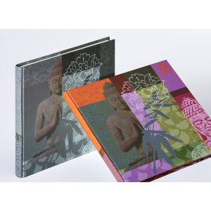 Fotoalbum Boeddha 26x25 cm rood