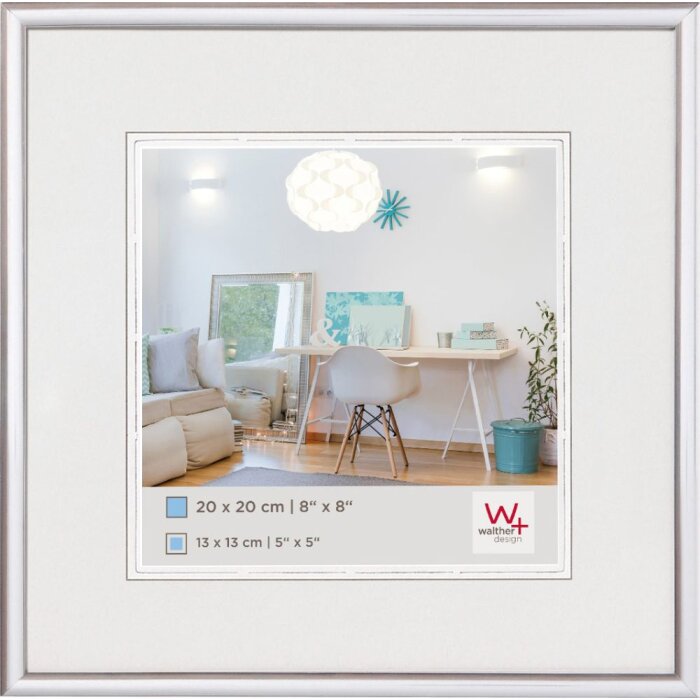 Walther Kunststof lijst New Lifestyle 30x30 cm zilver