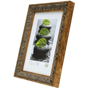 Fotolijst goud-grijs kunststof 30,0 x40,0 cm s95ma