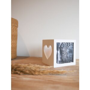 Theelichthouder s68hf1 wit hout 7,0 x8,0 cm