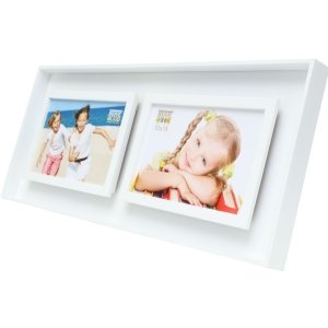 Dubbel kader s68dk1 wit 2 fotos 10x15 cm