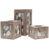 s67tq theelichthouder grijs hout, afmeting: 9 x 25 x 16 cm