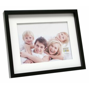 Fotolijst met passepartout zwart hout 20,0 x30,0 cm s66vk