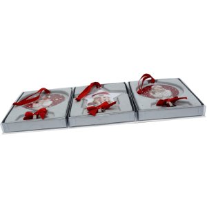 set kerstballen transparant plastic