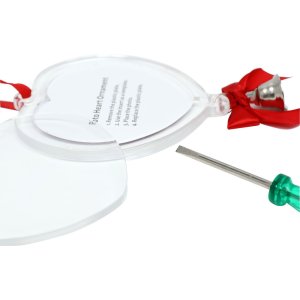 set kerstballen transparant plastic