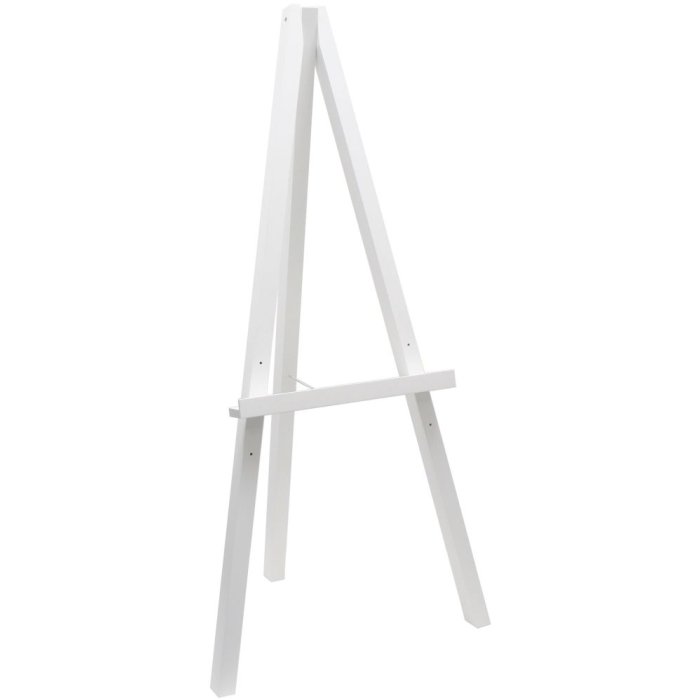 Schildersezel wit hout, afmeting: 30,5 x 163 x 12 cm