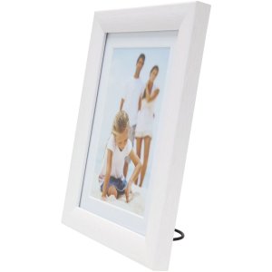Fotolijst met passepartout wit hout 13,0 x18,0 cm