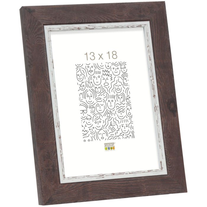 Fotolijst bruin plastic 13,0 x18,0 cm s45vy
