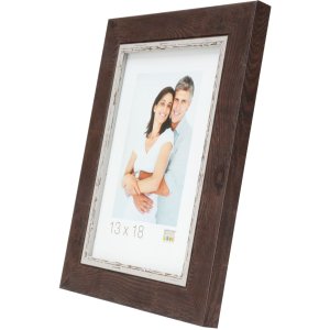 Fotolijst bruin plastic 13,0 x18,0 cm s45vy