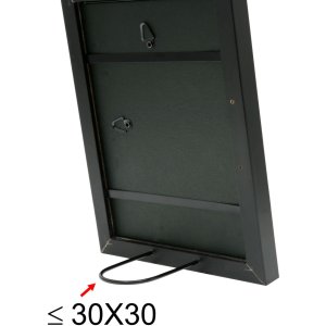 Houten lijst s45s zwart 20,0 x20,0 cm