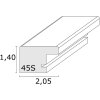 Houten lijst s45s zwart 20,0 x20,0 cm
