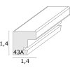 Fotolijst zwart s43ak2 hout 13,0 x13,0 cm