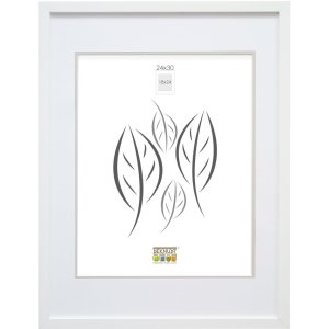 Houten lijst s43ak1 wit 40x50 cm (30x40 cm)