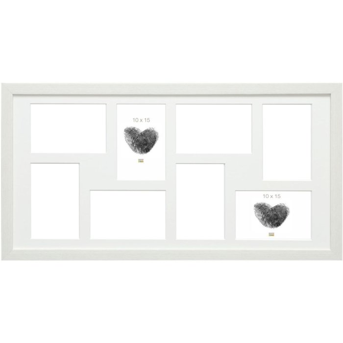 Galerijlijst s41vf1p wit 8 fotos 10x15 cm