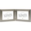 Dubbel kader s41vd1 zilver 2 fotos 13x18 cm liggend formaat