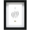 Fotolijst met passepartout zwart hout 18,0 x24,0 cm;13,0 x18,0 cm s223k