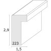 Fotolijst met passepartout zwart hout 18,0 x24,0 cm;13,0 x18,0 cm s223k