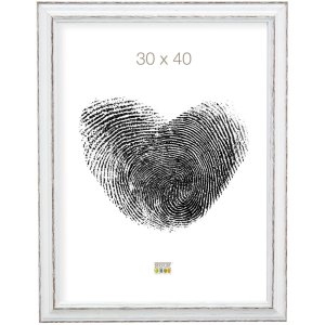 Fotolijst wit-bruin hout 20,0 x28,0 cm s221h
