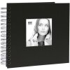 Ring fotoalbum zwart met linnen omslag 20,0 x20,0 cm a66fa