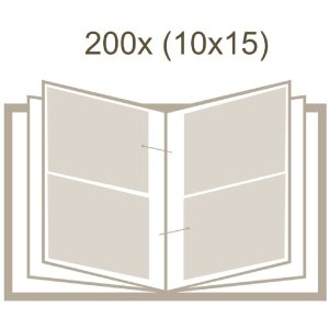 Stockalbum a40h grijs 100 tot 300 fotos 10x15 cm