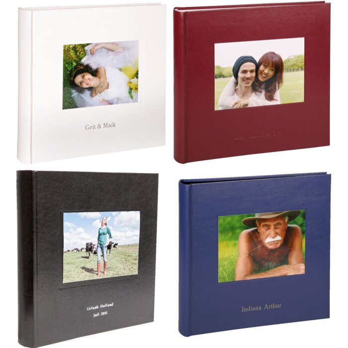 HNFD Fotoalbum kolara met uw foto + tekst 30x30 cm 100 blz