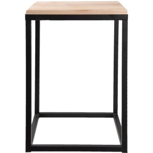 Set van 2 tafels 36x36x52 cm in zwart - 6Y2510 Clayre Eef