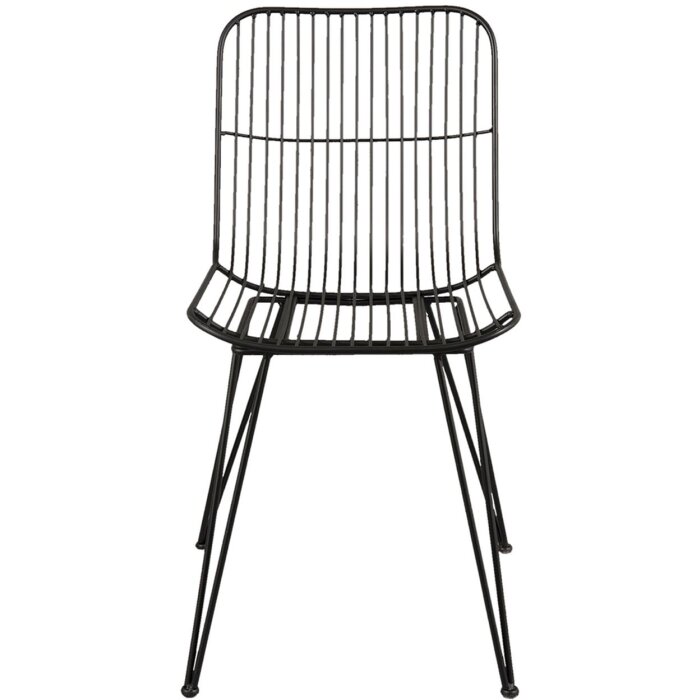 Stoel zwart- 42x55x83 cm ijzer