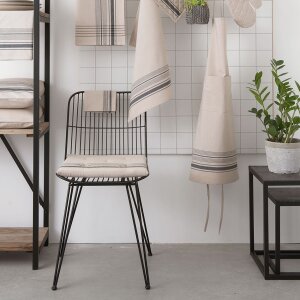 Stoel zwart- 42x55x83 cm ijzer