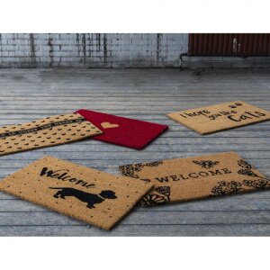 Deurmat Hart in rood - 74x45x2 cm