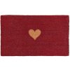 Deurmat Hart in rood - 74x45x2 cm