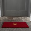 Deurmat Hart in rood - 74x45x2 cm