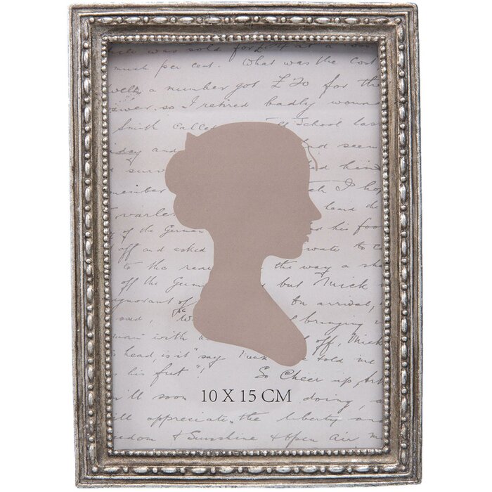 2f0489m Clayre Eef - Fotolijst zilver antiek