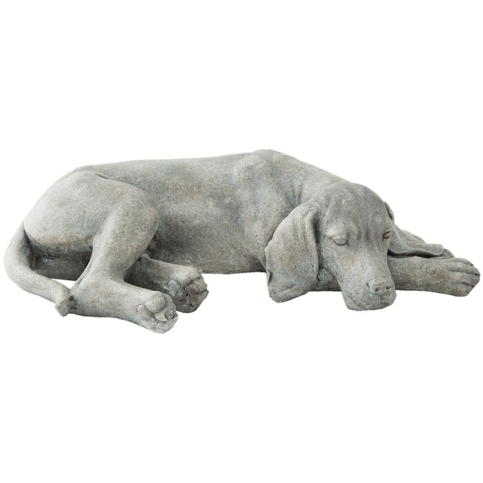 Clayre en Eef Deco Figuur Hond - 58x35x15 cm in grijs