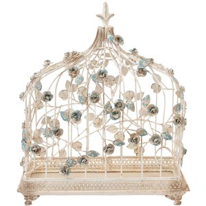 Decoratie Vogelkooi 42x21x50 cm - beige