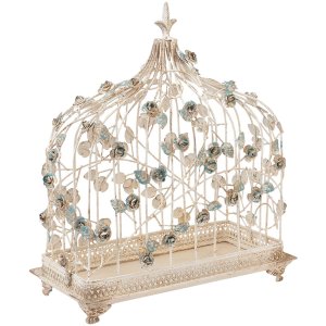 Decoratie Vogelkooi 42x21x50 cm - beige