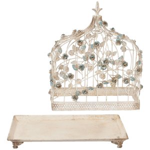 Decoratie Vogelkooi 42x21x50 cm - beige