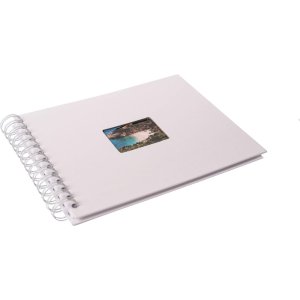 Spiraalalbum buldana wit geribd - witte paginas