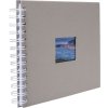 Spiraalalbum buldana taupe geribd - white pages