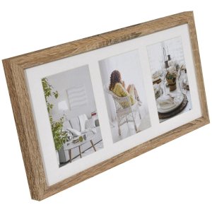 Fotogalerij Modern 20x40 cm midden bruin 3 fotos 10x15 cm