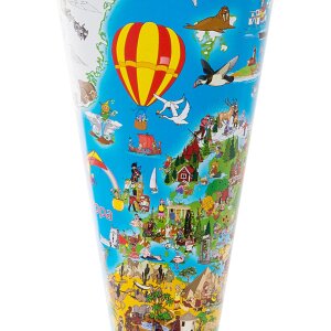 Schoolkegel 35 cm wereldkaart - 93 070 Goldbuch