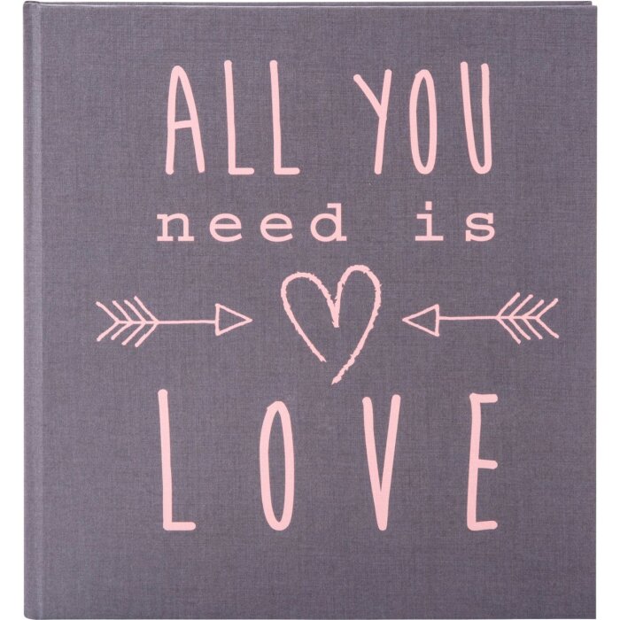 Trouwdagboek All You Need Is Love Grijs